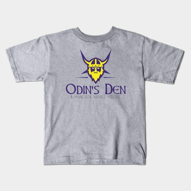 Odin's Den A Minnesota Vikings Podcast Kids T-Shirt by QuicksilverTech